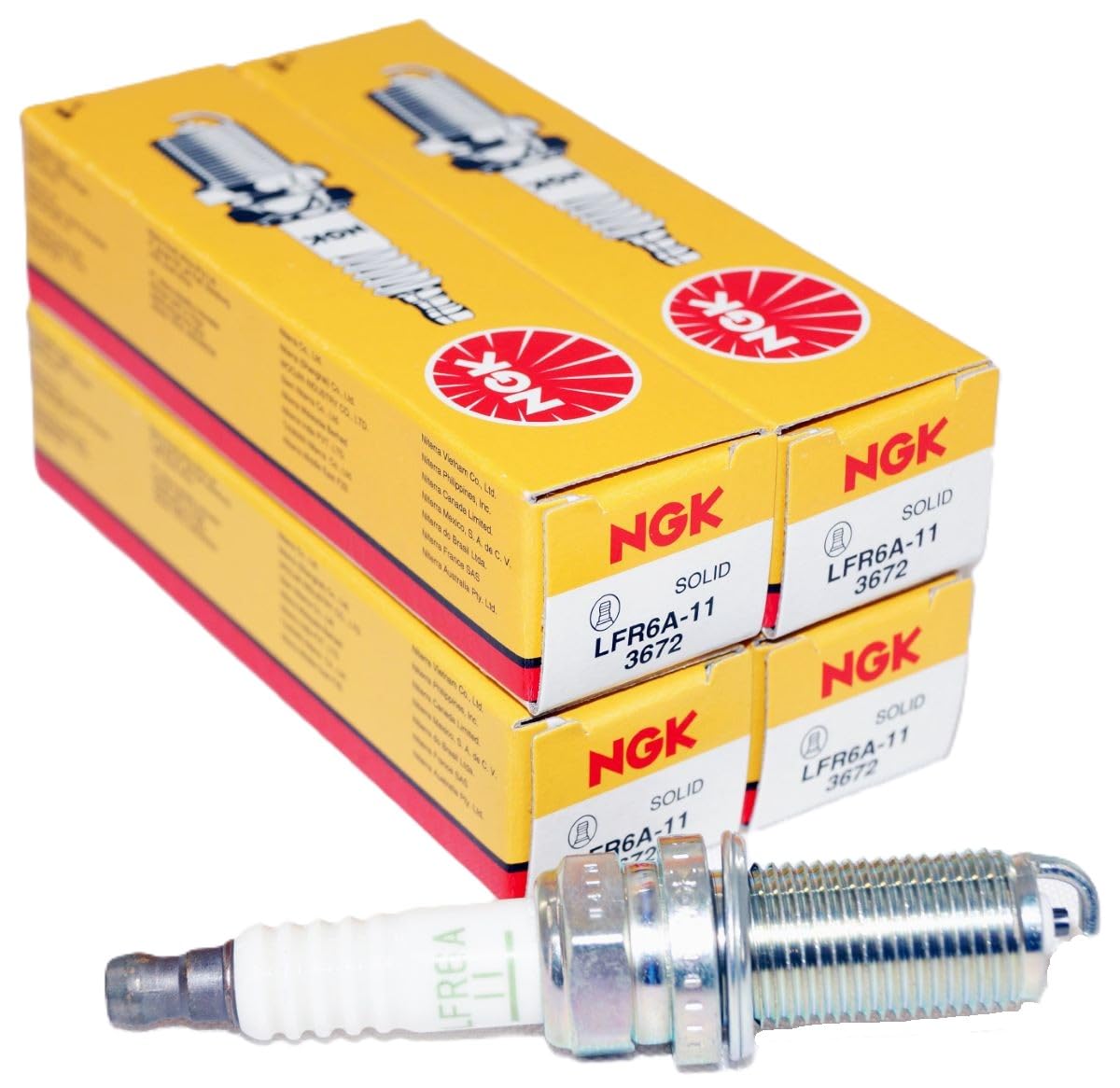 Amazon.com: NGK LFR6A11 V-Power Spark Plug, 3672 Set of 4 Spark